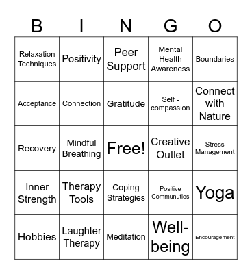 MHA BINGO Card