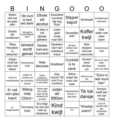 Joann en Mario Bingo Card