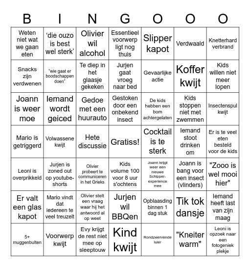 Wilma en Jurgen Bingo Card