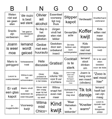 Evy en Jurjen Bingo Card