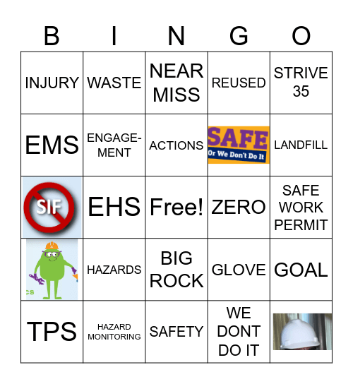EHS Week Bingo Card