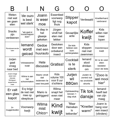 Olivier en Leoni Bingo Card