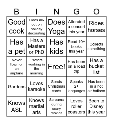 CODL Icebreaker Bingo Card