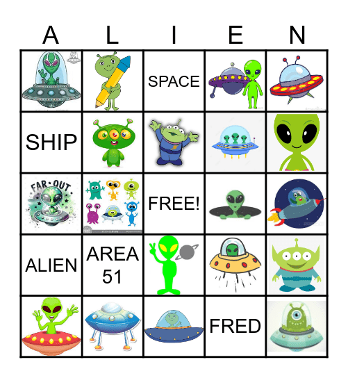 ALIEN BINGO Card