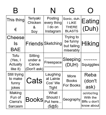 Donovan's Bingo Card Bingo Card