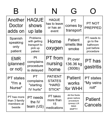 ENDO FRIDAY II Bingo Card