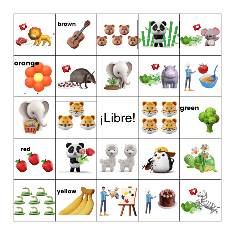 Vamos 3 Bingo Card