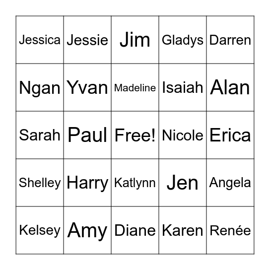 Bingo Brunch Bingo Card