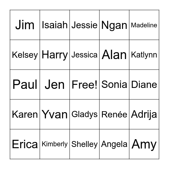 Bingo Brunch Bingo Card