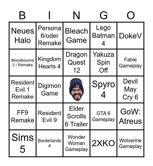 Summer Game Fest 2024 Bingo Card