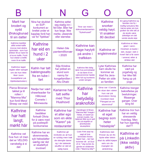 Alt som er verdt å vite Bingo Card