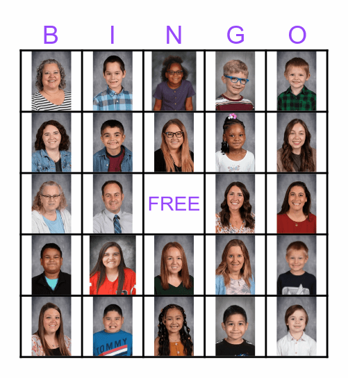 Friends of Room 22 Bingo Card