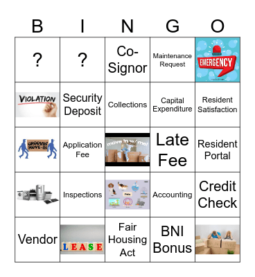 CAL Property Management Bingo Card