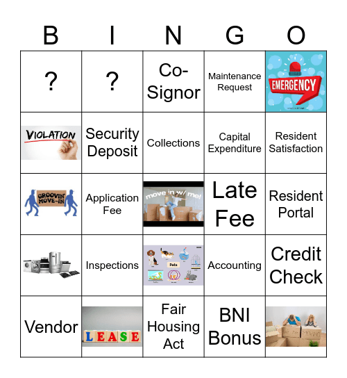 CAL Property Management Bingo Card