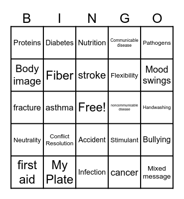 A BLAST FROM THE PAST BINGO Card