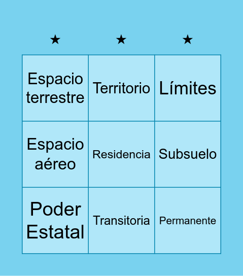 Estado Bingo Card