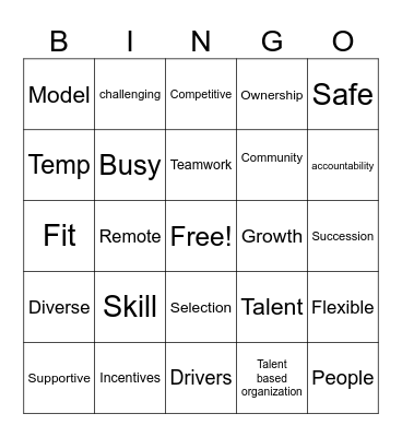 Culture Bingo Card