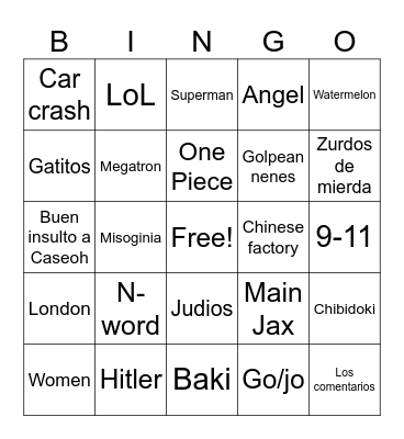Los Memes Bingo Card