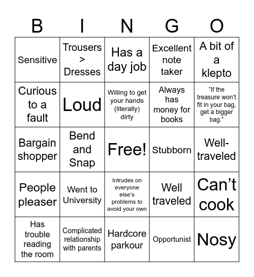 Indigo Culture Bingo Card