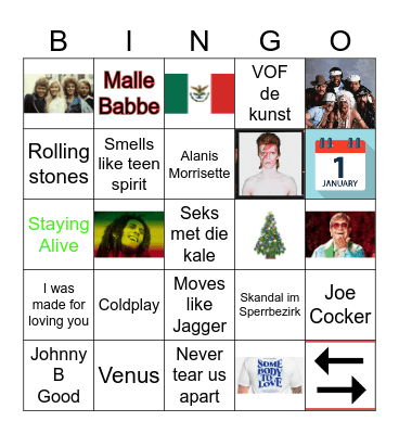 Noorse Bingo Card