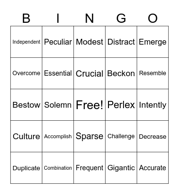 Bingo Card