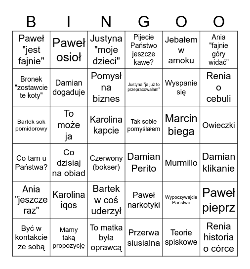✨ Bingo terapeutyczne ✨ Bingo Card