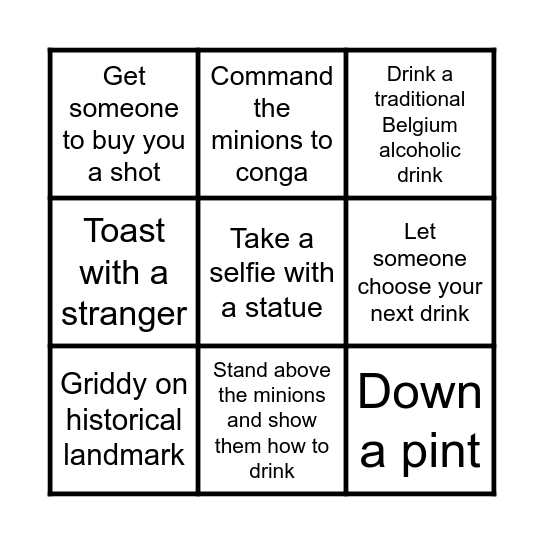 PINGO (Peter Bingo) Bingo Card