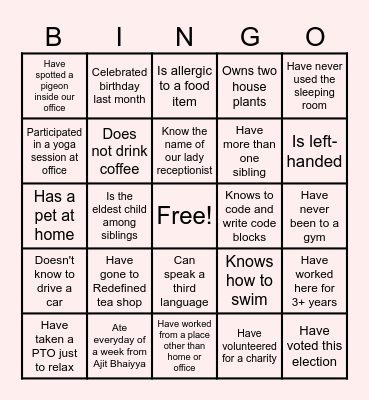All-Hands June Bingo- vConstruct Bingo Card