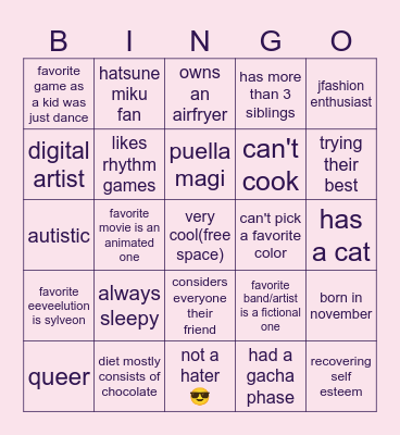 madoka bingo Card