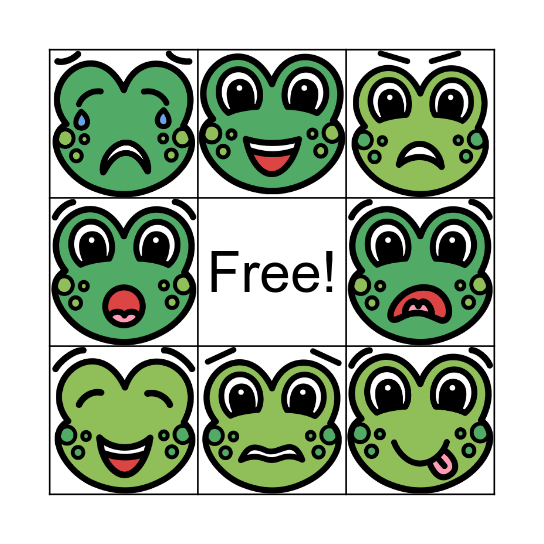 Froggy Bingo Card
