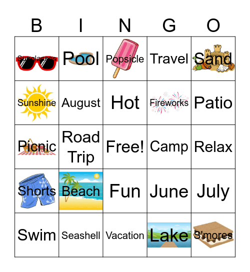 Summer Fun! Bingo Card