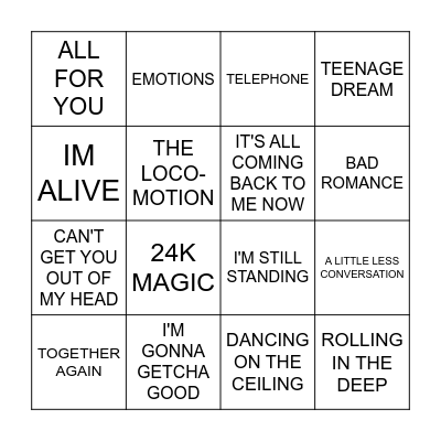 VEGAS BINGO Card