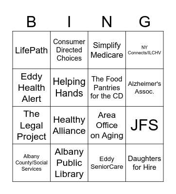 Wellness Fair Bingo Card