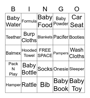Mommy-To-BEE  Bingo Card