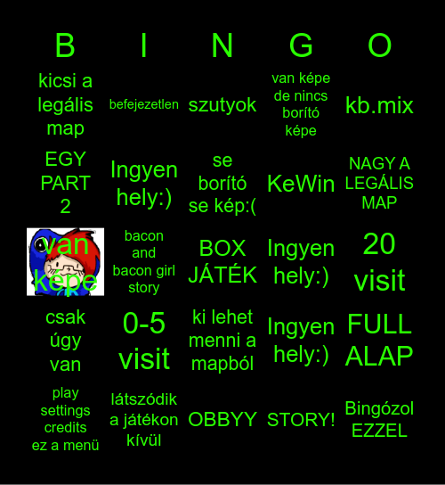 Roblox játékok:sajtBence11 Bingo Card