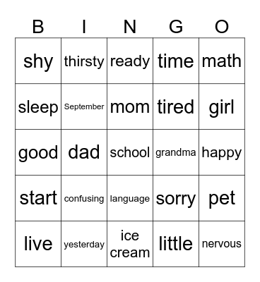 FINAL ASL BINGO Card
