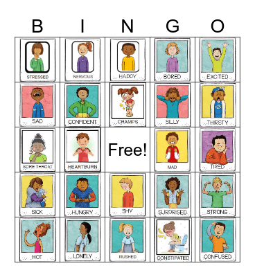 Feelings Bingo Card