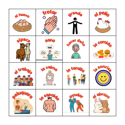 Las Mascotas Nos Dan Cariño Bingo Card
