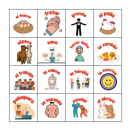 Las Mascotas Nos Dan Cariño Bingo Card