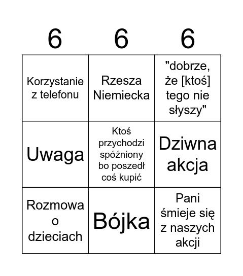 Bingo na niemiecki Bingo Card