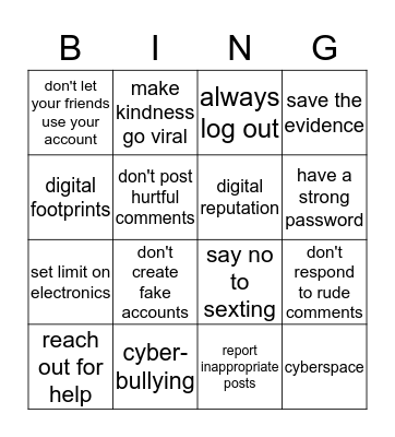 CYBER SMARTS Bingo Card
