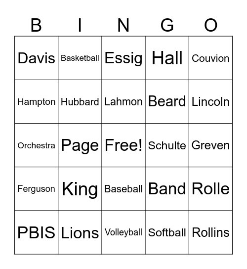 LMS last day 2024 Bingo Card