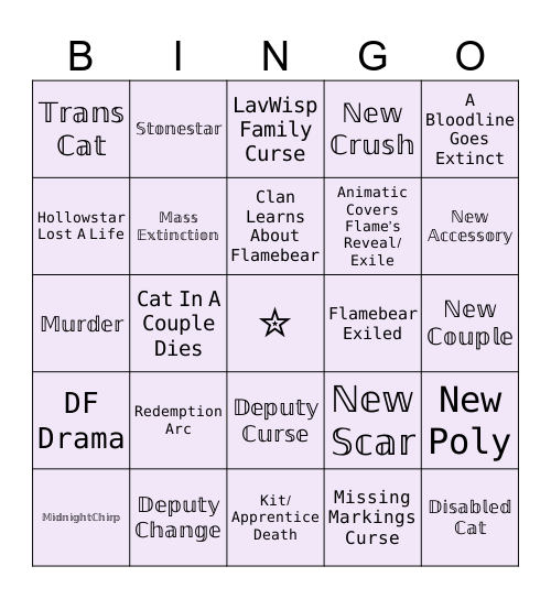 ⋆*☾･ﾟ𝔾𝕒𝕝𝕒𝕩𝕪 𝔹𝕚𝕟𝕘𝕠 *ੈ✩‧₊˚ Bingo Card