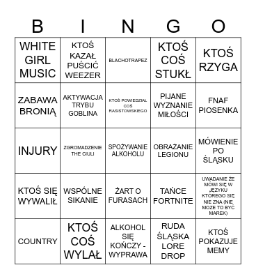 ULTIMATE QUEST Bingo Card