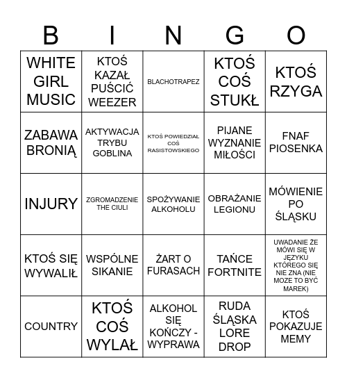 ULTIMATE QUEST Bingo Card