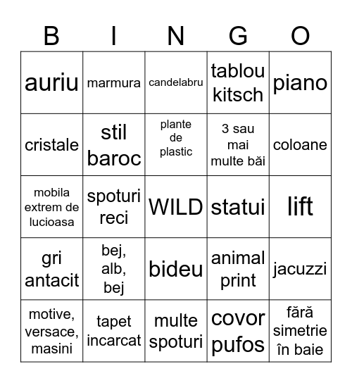 Ștef - Ca$$a de Lux Edișăn Bingo Card