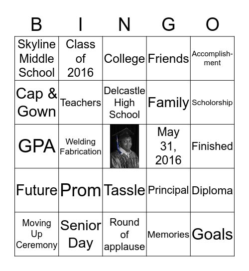 Congrats Grad Bingo Card