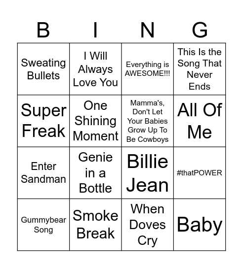 B Group Spouse Hates Bingo Card