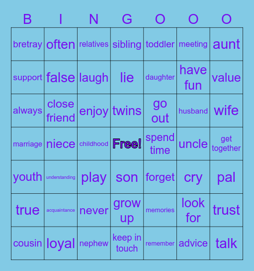 Test Bingo Card