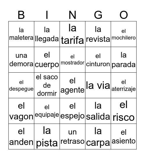 Asi se dice... examen final Bingo Card